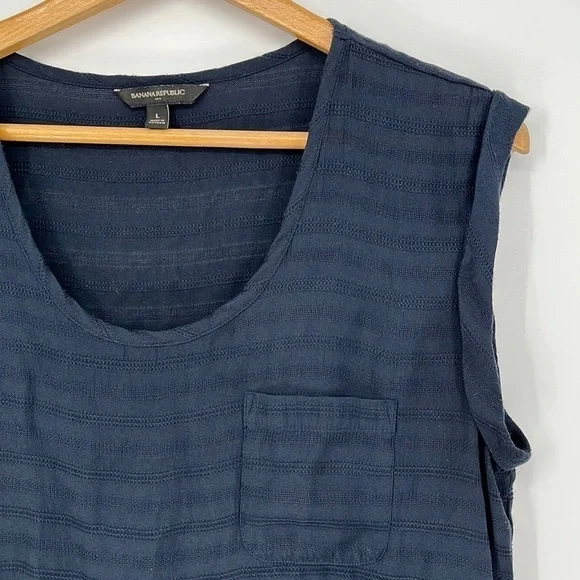 Banana Republic Short Sleeve Top Black Women’s Size Large - Picture 2 of 6